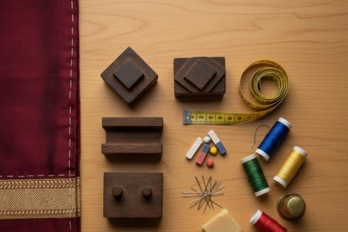 Measuring tape on suit